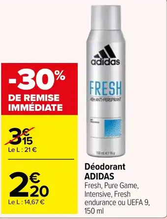 Carrefour Market Déodorant ADIDAS offre