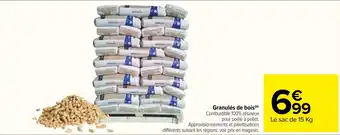 Granulés de bois(e)êle à pellet. Approvisionnements et palettisations différents suivant les régions, voir prix en magasin.
