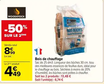 Carrefour Market Bois de chauffage offre