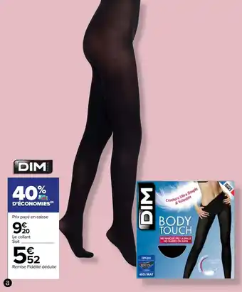 Carrefour Market Collant <<Body Touch» opaque offre