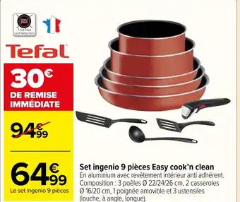 Carrefour Market Set ingenio 9 pièces Easy cook'n clean offre