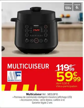 Carrefour Market Multicuiseur Réf. : MEDLBF10 offre