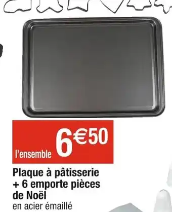 Cora x Carrefour Plaque à pâtisserie + 6 emporte pièces de Noël offre