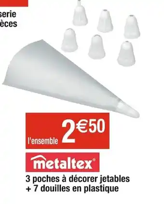 Cora x Carrefour 3 poches à décorer jetables + 7 douilles en plastique offre