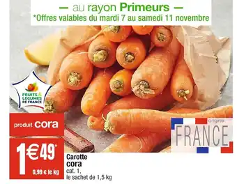 Cora x Carrefour Carotte cora offre
