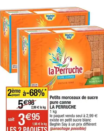 Cora x Carrefour Petits morceaux de sucre pure canne A PERRUCHE offre