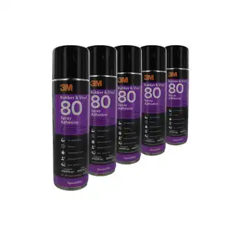 Bricomarché Lot de 5 colles en aérosol 3m scotch-weld 80 néoprène - 500 ml offre