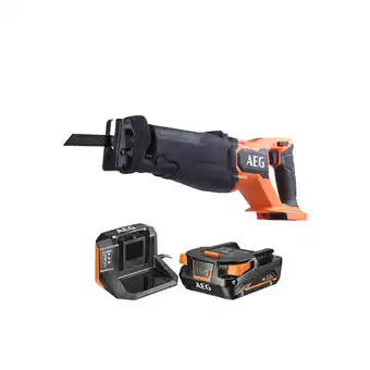Bricomarché Pack aeg scie sabre - bus18bl2-0 - 18v brushless - 1 batterie 2.0ah - 1 chargeur - setl1820s offre
