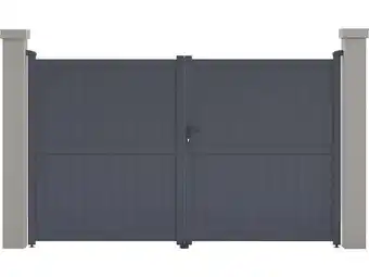 Bricorama Portail aluminium maurice - 299.5 x 180.9 cm - gris offre