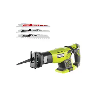 Bricomarché Pack ryobi - scie sabre rrs1801m - 18v oneplus sans batterie ni chargeur - lot de 3 lames rak3rbwm spéciales scie sabre offre