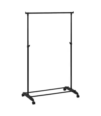 Bricomarché Penderie portant à vêtements en métal noir extensible en hauteur h 160 cm offre