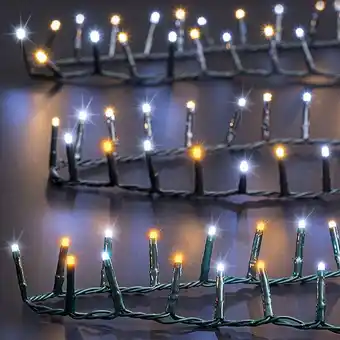 Bricomarché Guirlande lumineuse extérieur 18 m 750 led blanc froid & chaud et 8 jeux de lumière offre