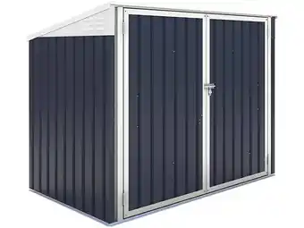 Bricorama Cache poubelle en métal new york - 100 x 172 x 131 cm - gris offre