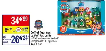 Cora x Carrefour Coffret figurines La Pat' Patrouille coffret anniversaire exclusif comprenant: 10 figurines dès 3 ans offre
