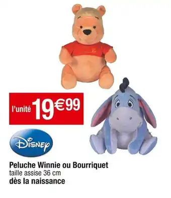 Cora x Carrefour Peluche Winnie ou Bourriquet offre