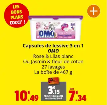 Capsules de lessive 3 en 1 OMO