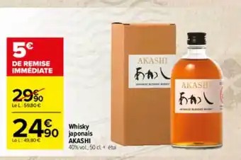 Carrefour Market Whisky Japonais Akashi offre