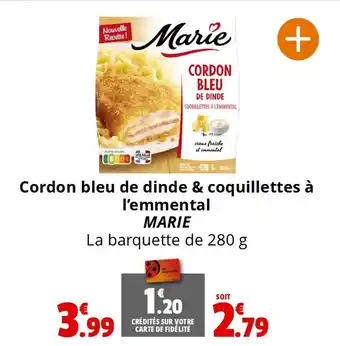 Cordon bleu de dinde & coquillettes à l'emmental MARIE