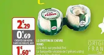 Le Crottin De Chèvre Rians