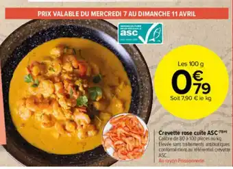 Carrefour Market Crevette Rose Cuite Asc offre