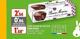 Coccimarket Cœur Coulant Au Chocolat Bonne Maman offre