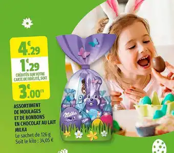 Coccimarket Assortiment De Moulages Et De Bonbons En Chocolat Au Lait Milka offre