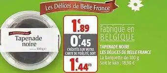 Tapenade Noire Les Délices De Belle France