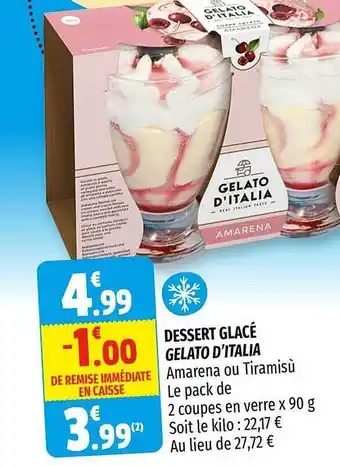 Coccinelle Express Dessert Glacé Gelato D'italia offre