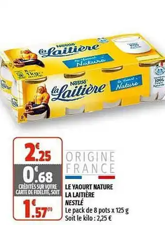 Coccinelle Express Le Yaourt Nature La Laitière Nestlé offre