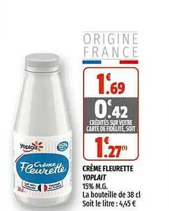 Coccinelle Express Crème Fleurette Yoplait offre