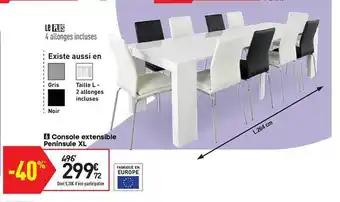 Console Extensible Peninsule Xl