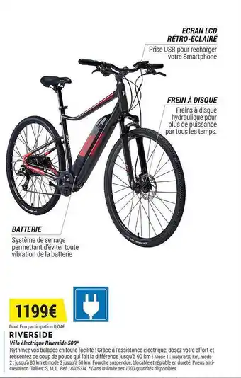 Decathlon Vélo électrique Riverside 500 offre