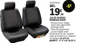 E.Leclerc L'Auto Jeu De Housses Managua Avant offre