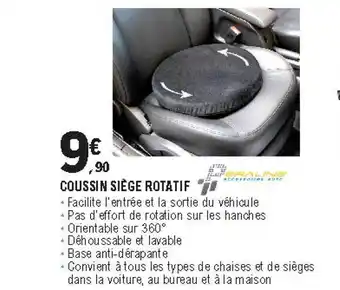 E.Leclerc L'Auto Coussin Siège Rotatif offre