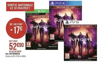 Géant Casino Jeu Outriders offre