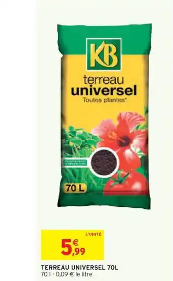 Intermarché Hyper Terreau Universel 70l Kb offre