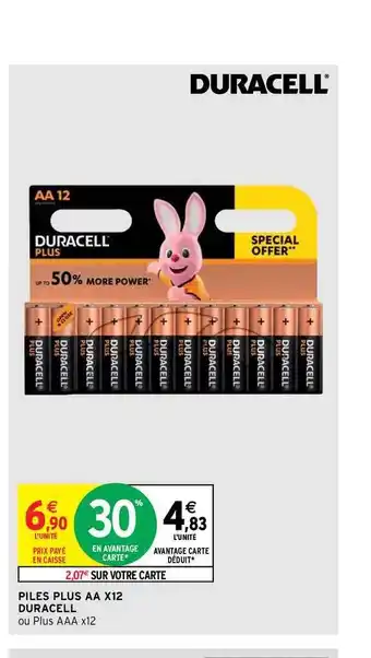 Intermarché Hyper Piles Plus Aa X12 Duracell offre