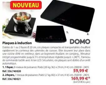 Mathon Plaques à Induction Domo offre