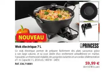 Mathon Wok électrique 7l Princess offre