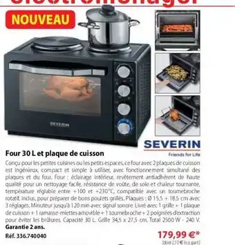 Mathon Four 30l Et Plaque De Cuisson Severin offre