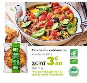 Picard Ratatouille Cuisinée Bio offre