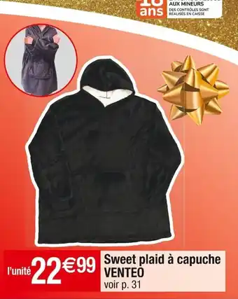 Cora x Carrefour Sweet plaid à capuche VENTEO offre