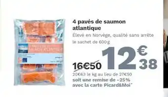Picard 4 Pavés De Saumon Atlantique offre