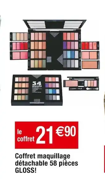 Cora x Carrefour Coffret maquillage détachable 58 pièces GLOSS! offre