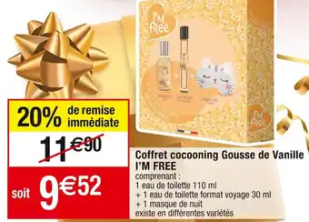 Cora x Carrefour Coffret cocooning Gousse de Vanille I'M FREE offre
