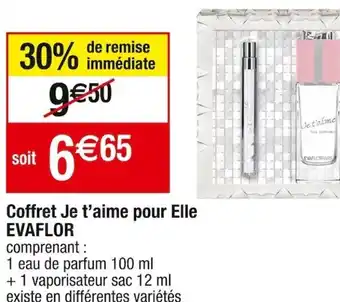 Cora x Carrefour Coffret Je t'aime pour Elle EVAFLOR offre