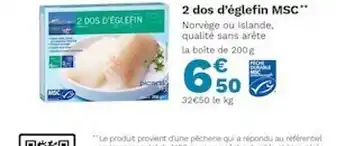 Picard 2 Dos D'églefin Msc offre