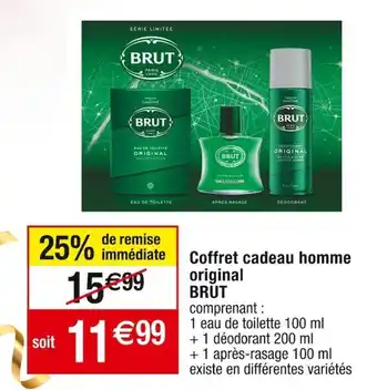 Cora x Carrefour Coffret cadeau homme original BRUT offre