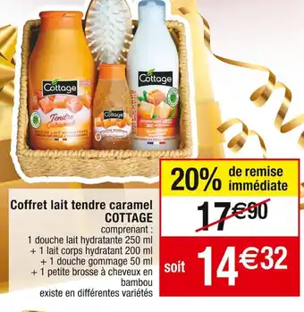 Cora x Carrefour Coffret lait tendre caramel COTTAGE offre
