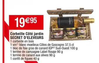 Cora x Carrefour Corbeille Côté jardin SECRET D'ELEVEURS offre